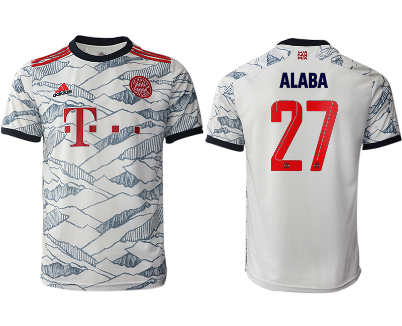 Men 2021-2022 Club Bayern Munich Second away aaa version white #27 Soccer Jersey->bayern munich jersey->Soccer Club Jersey